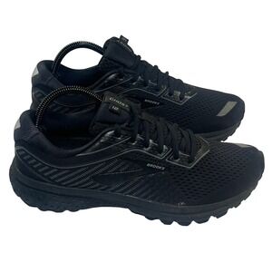 Brooks Ghost 12 Running Shoes Mens 9 Triple Black Athletic Gym Workout Sneakers